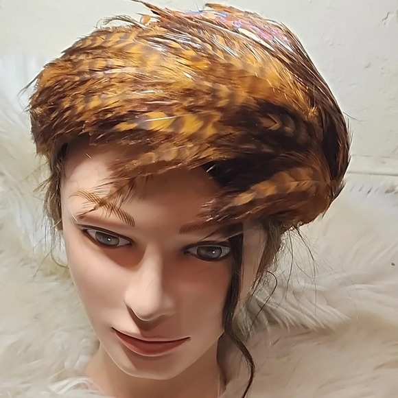 Vintage Accessories - Vintage Pheasant feather fascinator‎
